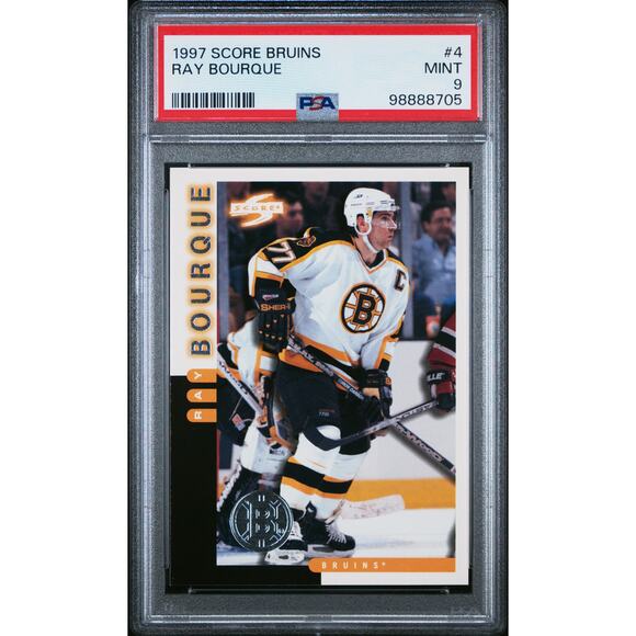 1997 Score Boston Bruins #4 Ray Bourque PSA 9 Mint - Pop 1 - Picture 1 of 2